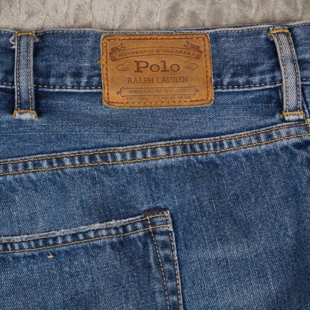 Polo Ralph Lauren Jeans Mens 58x32 Blue Straight Leg Denim Authentic Dungarees